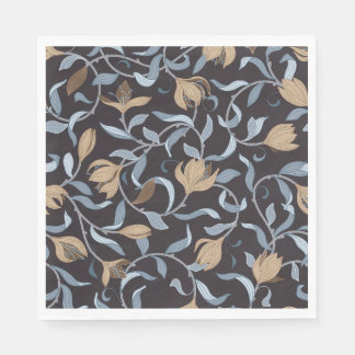 Serviette En Papier Arts floraux dorés et artisanat inspiré