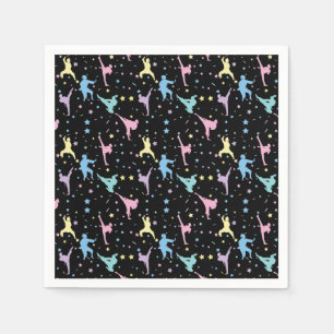 Serviette En Papier Arts martiaux Karate Étoiles Abstraites Étincelles