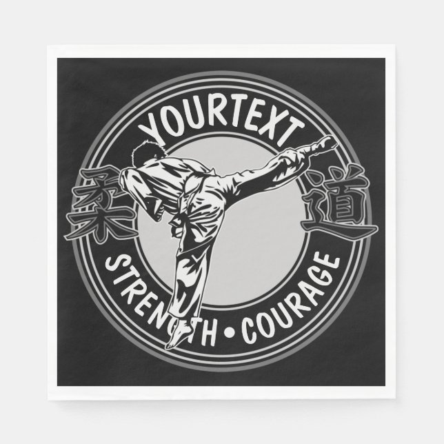 Serviette En Papier Arts martiaux personnalisés JUDO Japon Sport de co (Devant)