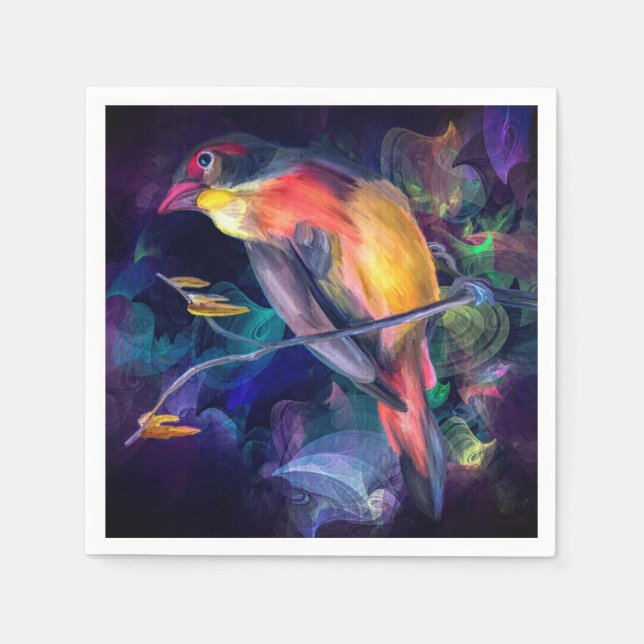 Serviette En Papier Artsy Bird (Devant)