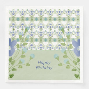 Serviette En Papier Artsy Blue Floral