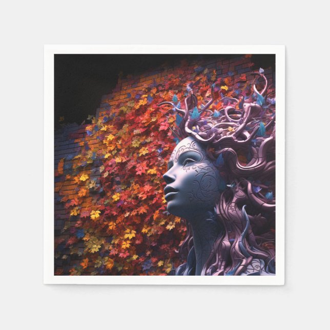 Serviette En Papier Artsy Lady (Devant)