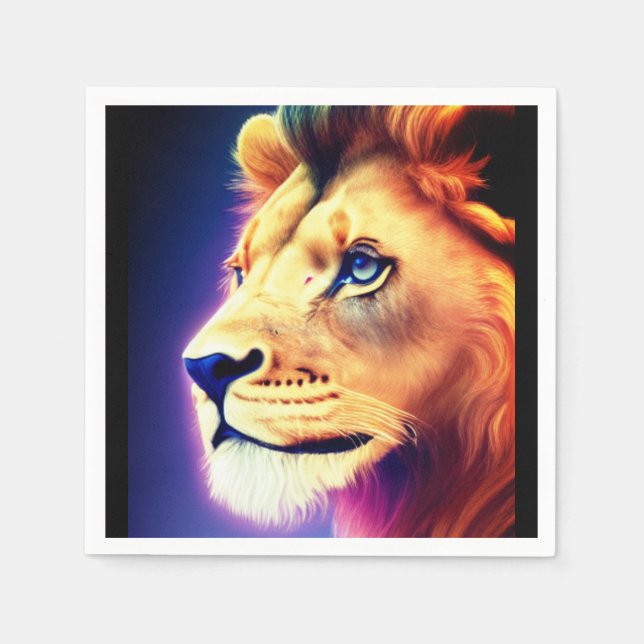 Serviette En Papier Artsy Lion (Devant)