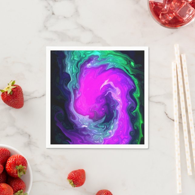 Serviette En Papier Artsy Swirls (En situation)