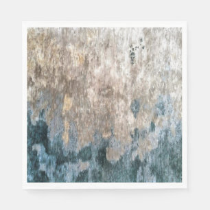 Serviette En Papier Artwork Abstrait décoratif gris bleu