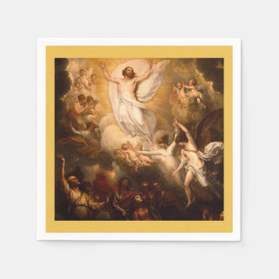 Serviette En Papier Ascension du Christ avec les anges
