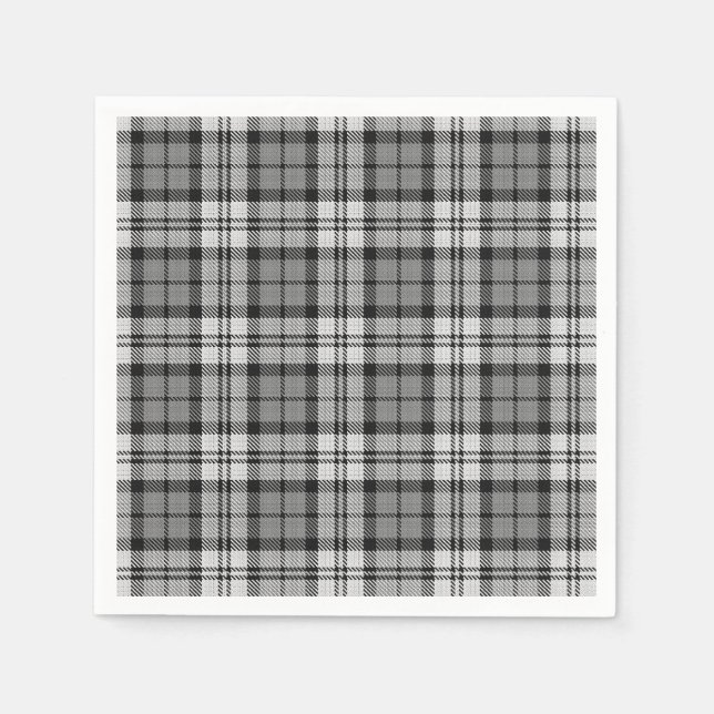Serviette En Papier Ash Grey Blackwatch Campbell Tartan Plaid (Devant)