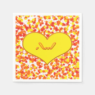 Serviette En Papier ASL-I Love You with Heart par Shirley Taylor