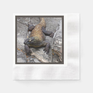 Serviette En Papier Aspect naturel du dragon de Komodo