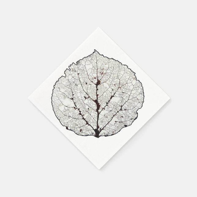 Serviette En Papier Aspen Feuille Squelette 1 (Coin)