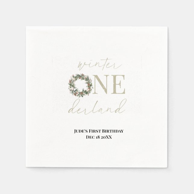 Serviette En Papier ASPEN Winter ONE derland Papier serviettes (Devant)