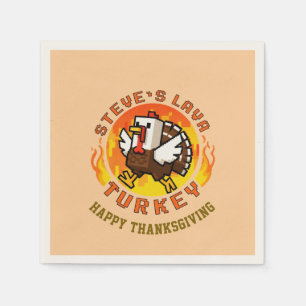 Serviette En Papier Assiette de dinde de lave de Thanksgiving Steve