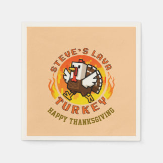 Serviette En Papier Assiette de dinde de lave de Thanksgiving Steve