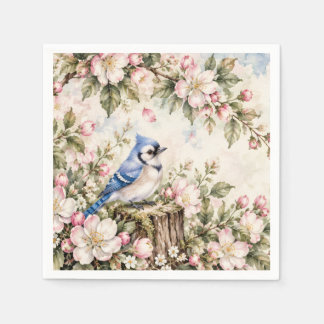 Serviette En Papier Assiette en carton geai bleu