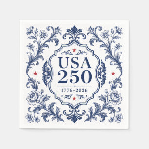 Serviette En Papier Assiette en papier florale USA 250