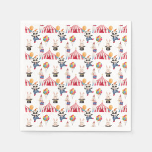 Serviette En Papier Assiette en papier thème cirque 'Oh quelle joie d'
