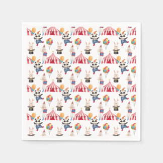 Serviette En Papier Assiette en papier thème cirque 'Oh quelle joie d'