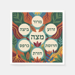 Serviette En Papier Assiette seder de Pesach hébraïque pour le dîner d