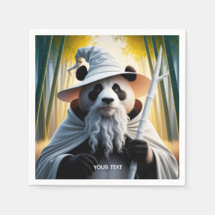 Serviette En Papier Assistant Vieux Panda Imaginaire