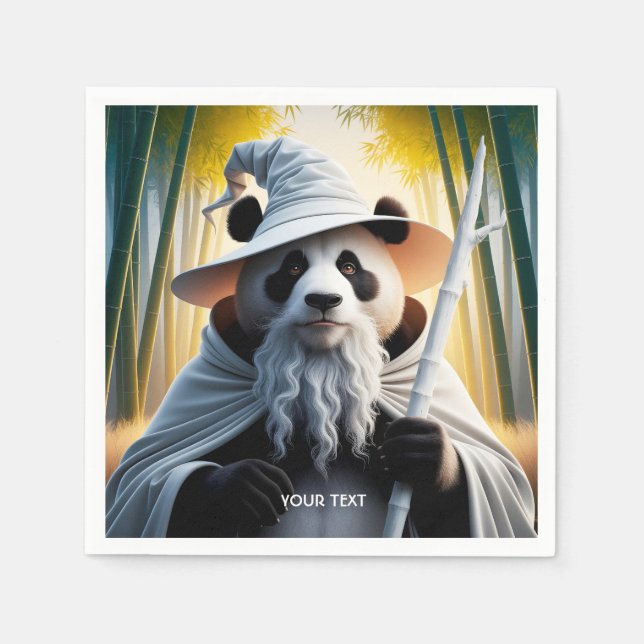 Serviette En Papier Assistant Vieux Panda Imaginaire (Devant)