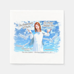 Serviette En Papier Assomption de Sainte Marie dans le Ciel 2 Carte