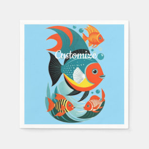 Serviette En Papier Assortiment de poisson tropical Thunder_Cove