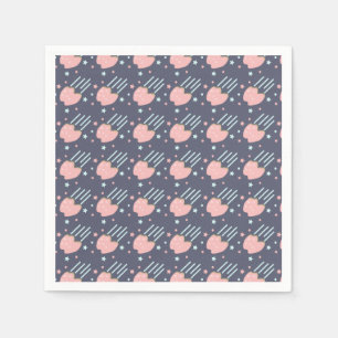 Serviette En Papier Astéroïdes roses Lune Galaxie Filles Anniversaire
