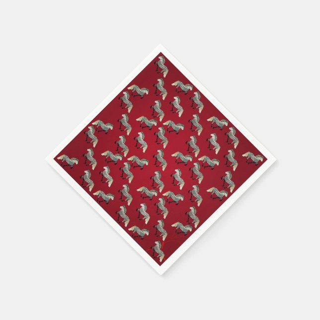 Serviette En Papier Astrid en rouge (Coin)