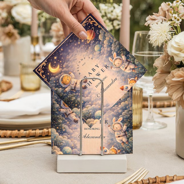 Serviette En Papier Astronaut Animals Space Baby Shower (Créateur téléchargé)