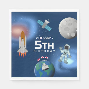 Serviette En Papier Astronaut dans l'espace Galaxie Thème Anniversaire