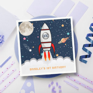 Serviette En Papier Astronaut Rocket Espace extra-atmosphérique 1er an