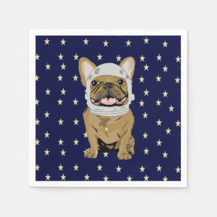 Serviette En Papier Astronaute chien mignon