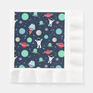 Serviette En Papier Astronautes Planètes Fusées et Aliens