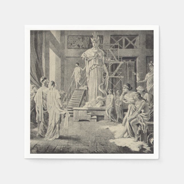 Serviette En Papier Athena in the Parthénon (Devant)