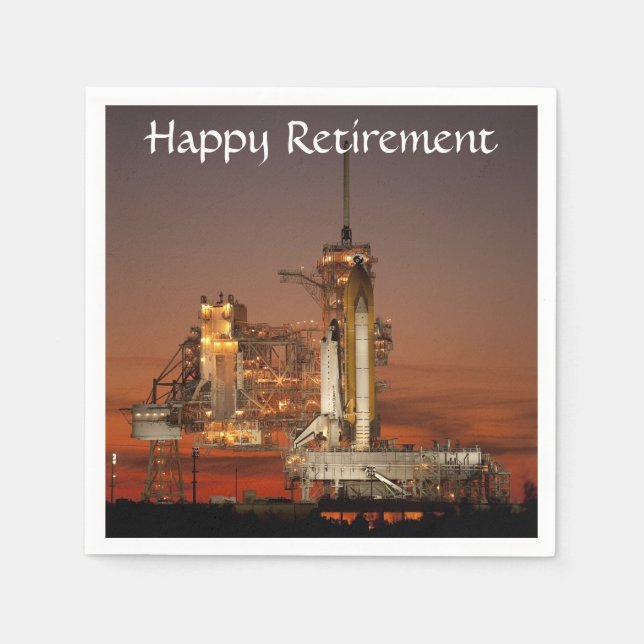 Serviette En Papier Atlantis Space Shuttle lancement NASA (Devant)