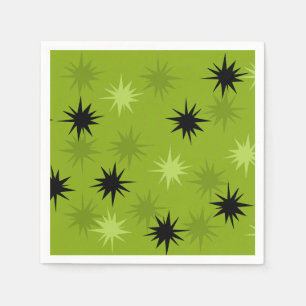 Serviette En Papier Atomique Green Starbursts Papier Cocktail Napkins