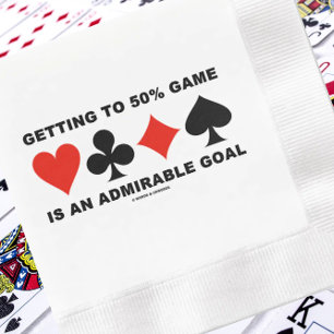 Serviette En Papier Atteindre 50% de jeu est un objectif admirable