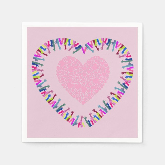 Serviette En Papier Atteindre pour l'amour (Devant)