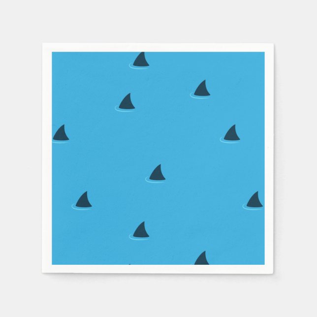 Serviette En Papier Attention aux requins ! (Devant)