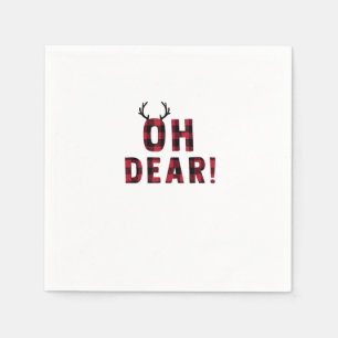 Serviette En Papier Attitude Amusante Oh Mon Dieu Cerf à Carreaux Créa