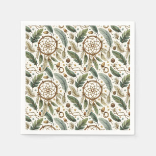 Serviette En Papier Attrape-rêves Magique Bohème à Motif de Cônes de P