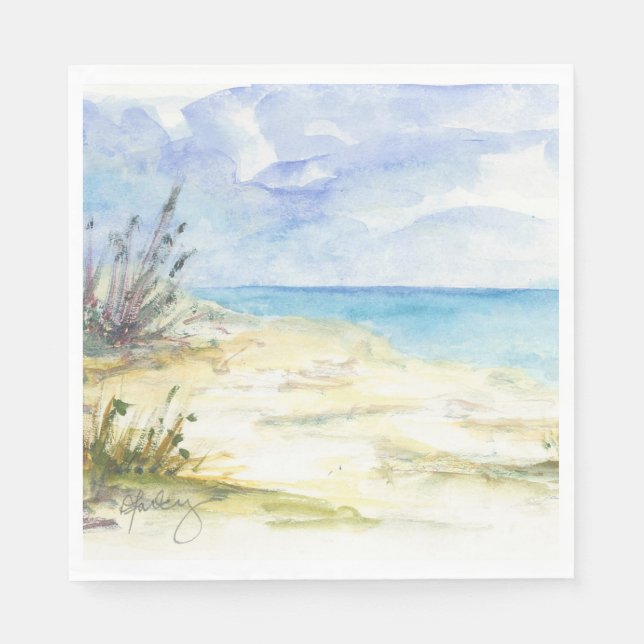 Serviette En Papier Au bord de la mer (Devant)