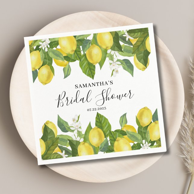 Serviette en papier au citron pour la fête de mari (Créateur téléchargé)