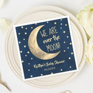 Serviette En Papier Au-Dessus De La Lune   BABY SHOWER