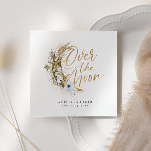 Serviette En Papier Au-dessus de la Lune Boho Poussière d'Or et Nuages