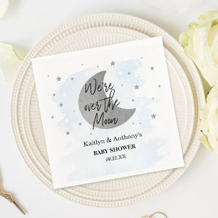Serviette En Papier Au-Dessus De La Lune Garçons Baby shower serviet