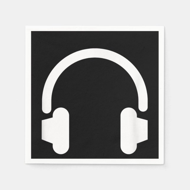 Serviette En Papier Audio Engineer Audiophile Dj Music Lover casque (Devant)