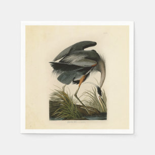 Serviette En Papier Audubon Great Blue Heron Marsh Bird