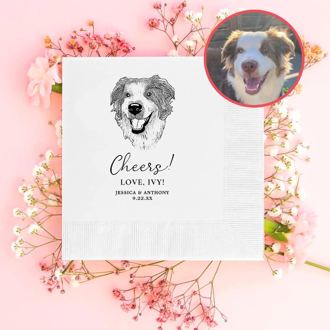 Serviette En Papier Australian Shepherd Dog Personnalisé (Créateur téléchargé)