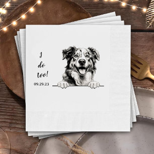 Serviette En Papier Australian Shepherd Dog Personnalisé Je fais aussi